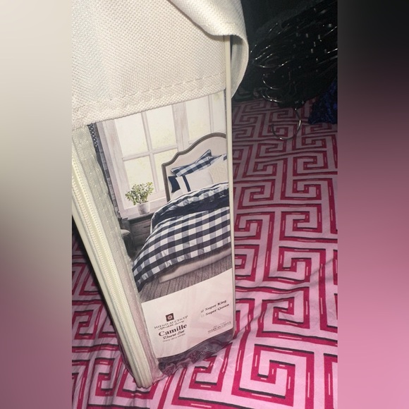 CAMILLE   Duvet Set Navy And White / Super King - Picture 10 of 17